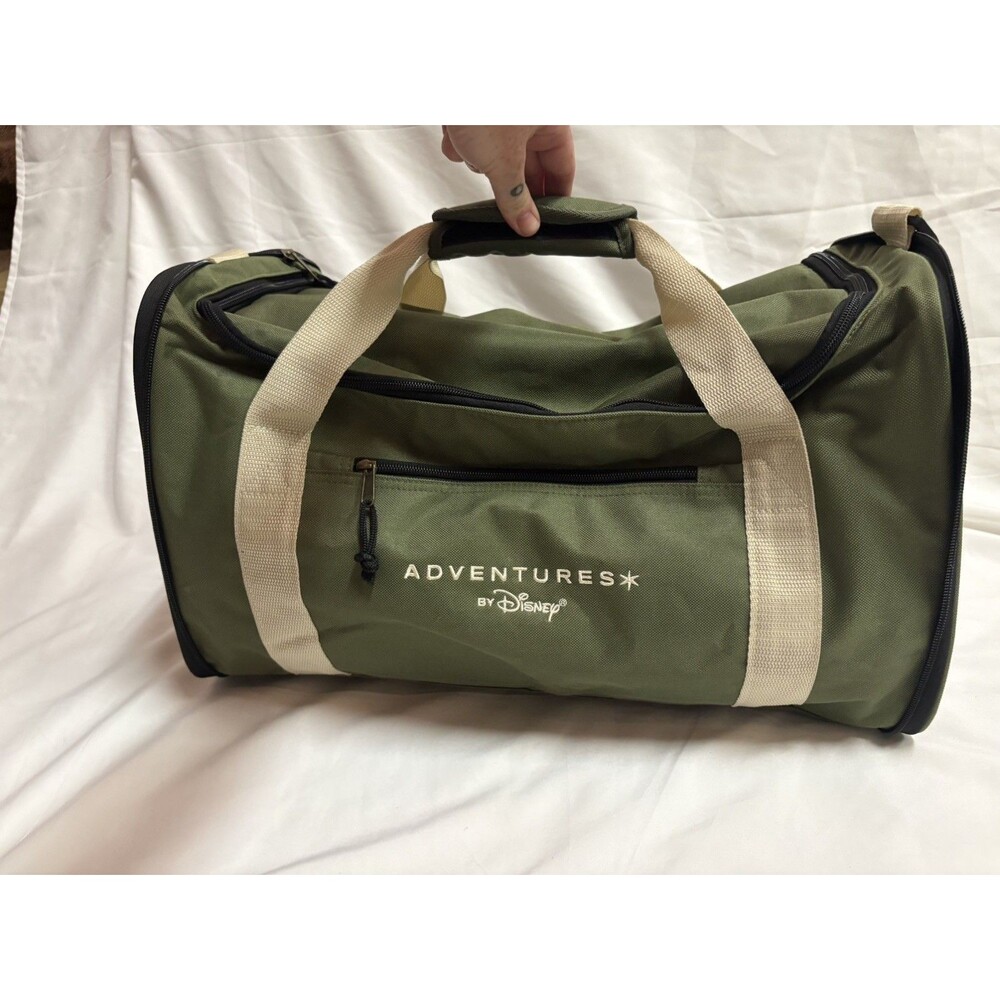 Adventures By Disney Duffle Bag Collapsible Olive Green 19X11X9"